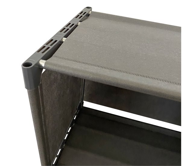 Estante de armazenamento 3 andares PVC e tecido Nyana Home 62x41x29 cm 41 Preto