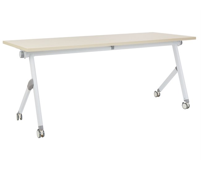 Beliani Secretária dobrável BENDI 180x60 Madeira Clara