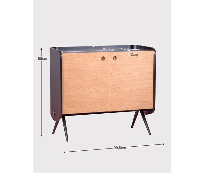 Armário console em madeira maciça de carvalho - Madison 99 Carvalho