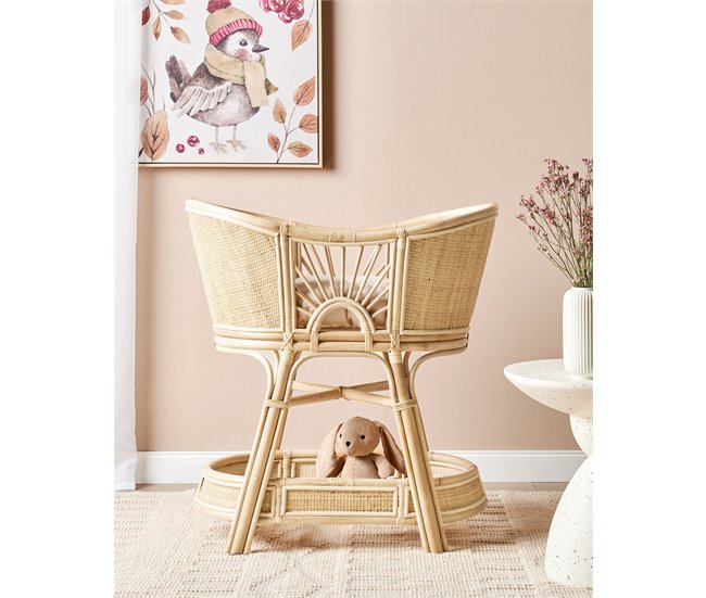 Beliani Berço Rattan/vime LAGRASSE Natural