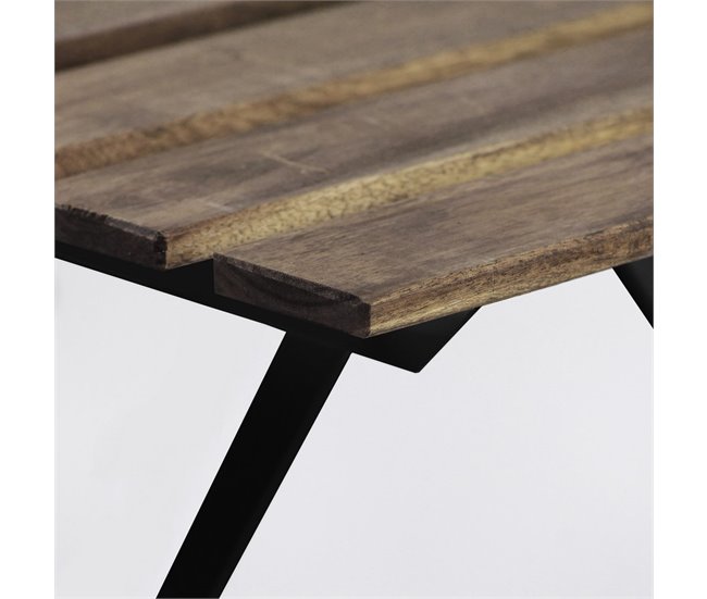 Conjunto de mesa de jardim e 4 cadeiras Bistrot Castanho
