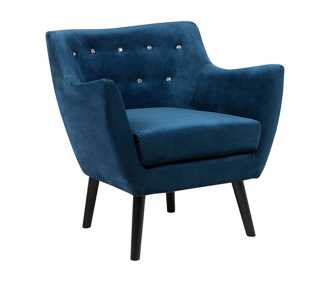 Beliani Poltrona DRAMMEN Azul Marino