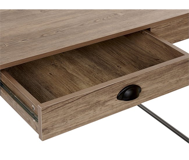 Beliani Secretária CREEK 120x60 Cinza Escuro