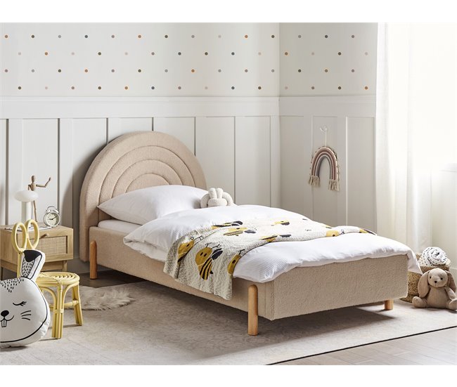 Beliani Cama Bouclé ANET 100x217 Bege