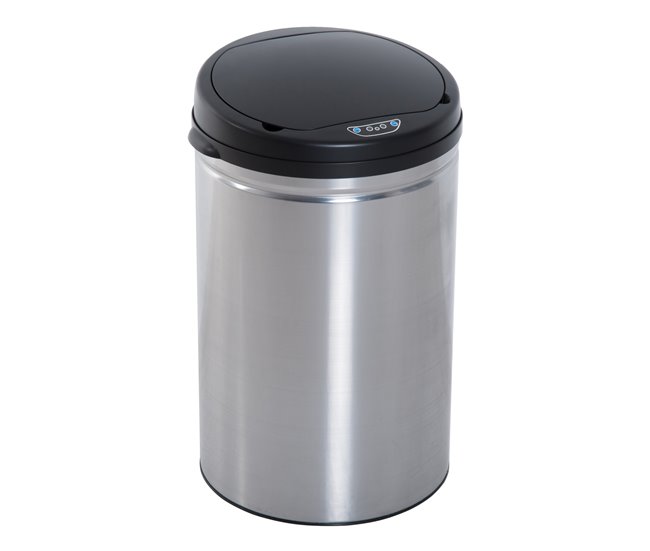 Caixote de Lixo Aço Inoxidável, ABS e PP HOMCOM, casa - cozinha Cinza