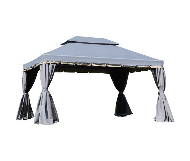 Pérgola Alumínio e Poliéster Outsunny 290x390 Cinza