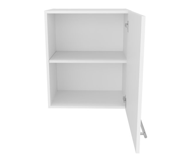 Armário Manchester em melamina com 2 prateleiras e 1 porta 50 Branco