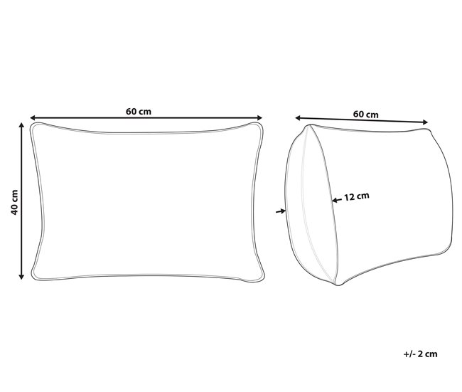 Beliani Almofada decorativa AALITA 60x40 Vermelho