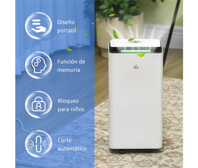 Desumidificador de Ar HOMCOM 821-029V91WT Branco