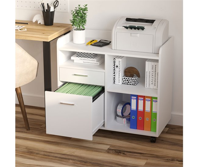 Armario para Impresora Melamina Vinsetto 80 Branco