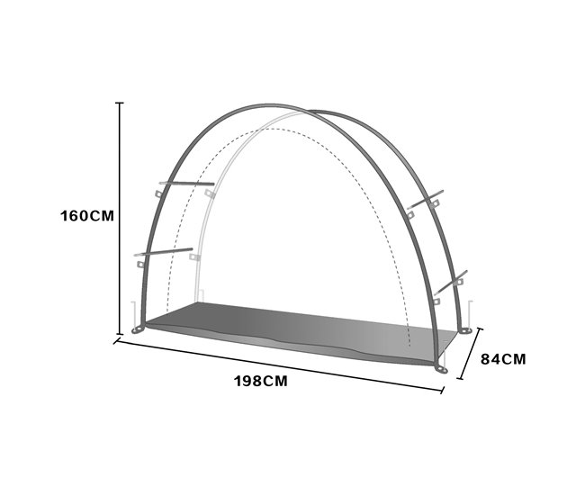Tenda Bergendal portátil para 2 bicicletas 84x198 Azul