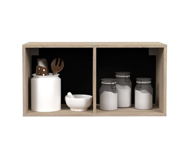 Módulo de cozinha superior Arko com 2 furos de melamina Multicor