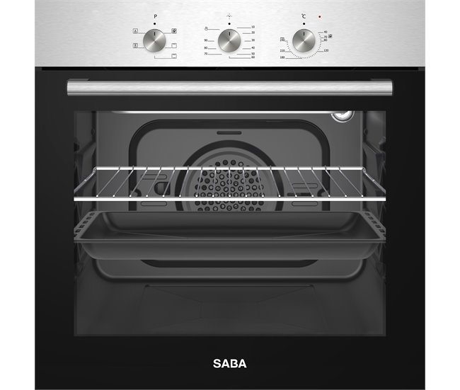 Forno elétrico SABA SB-BIMO-2023 multifunções 62 litros A Preto/ Inox