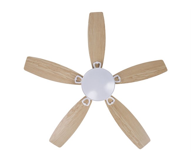Beliani Lâmpada de teto com ventilador LOGAN Branco
