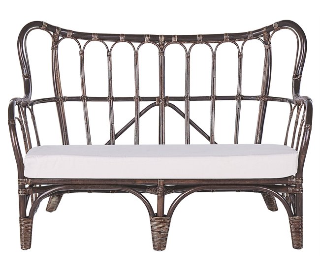 Beliani Conjunto lounge Rattan/vime BRINDISI Castanho