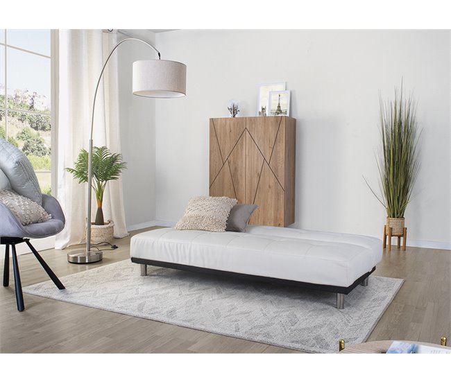 Sofá cama pele sintética THIRD Branco