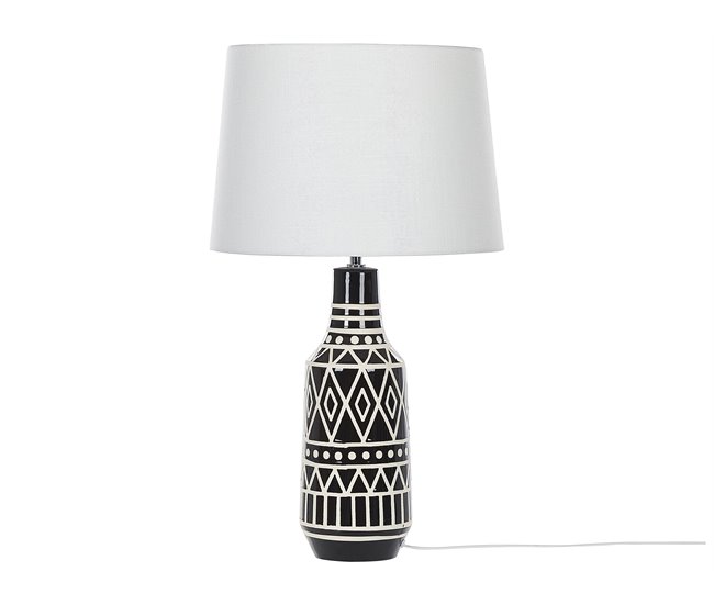 Beliani Candeeiro de mesa SHEBELLE Branco/ Bege