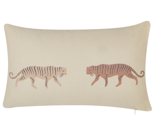 Beliani Almofada decorativa NIEREMBERGIA Bege