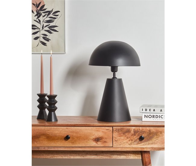 Beliani Candeeiro de mesa PALMIET Preto
