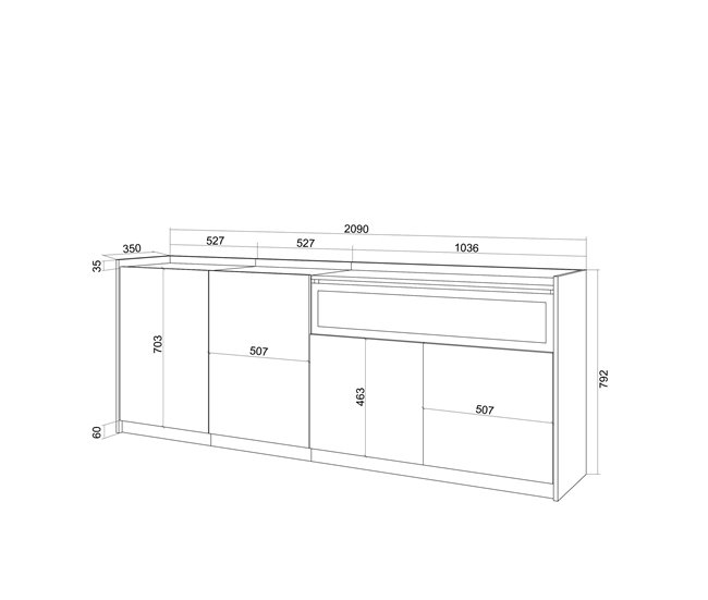 Aparador SOKKEL 207 Carvalho