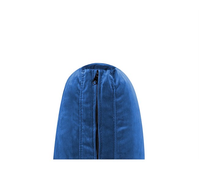 Beliani Módulo de cadeira Veludo EVJA Azul Marino