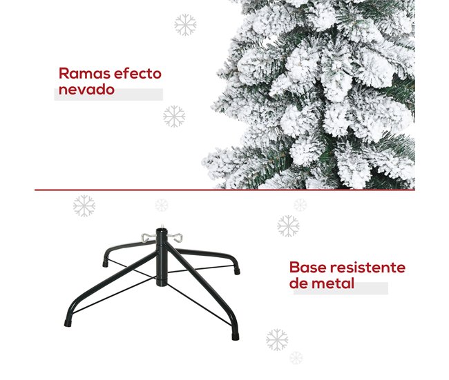 Árvore de Natal Artificial PVC e Metal HOMCOM, casa - natal Verde