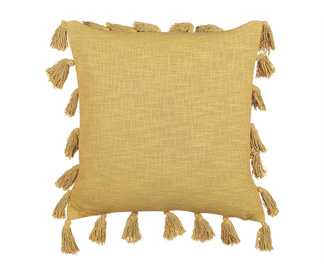 Beliani Almofada decorativa LYNCHIS 45x45 Amarelo