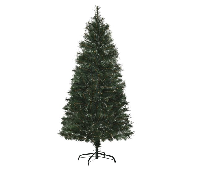Árvore de Natal PVC, Aço HOMCOM, casa - natal Verde