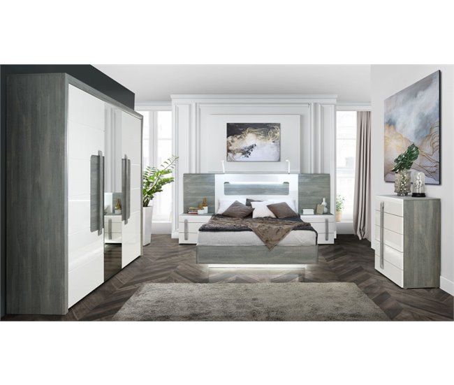 Conjunto de candeeiros LED de leitura para cabeceira TIZZIANO 5.0 Cinza