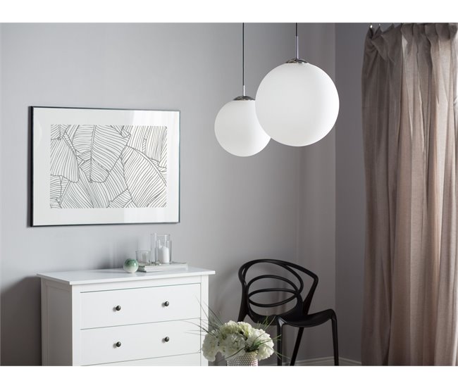 Beliani Candeeiro de tecto BARROW Branco