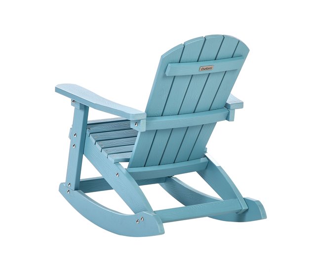 Beliani Cadeira de baloiço ADIRONDACK Azul Claro