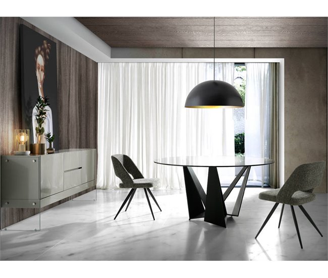 ANGEL CERDA Cadeira giratória em tecido cinzento Cinza