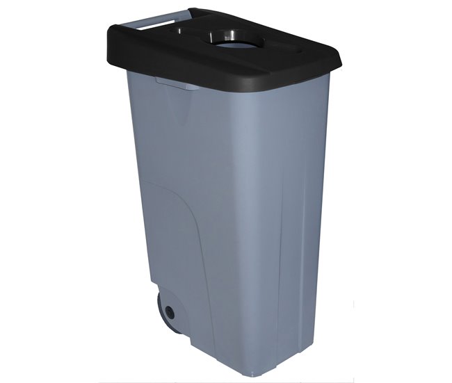 WELL HOME Recipiente Aberto 110L Verde Alt.88cm+10 sacos de lixo 120L Azul