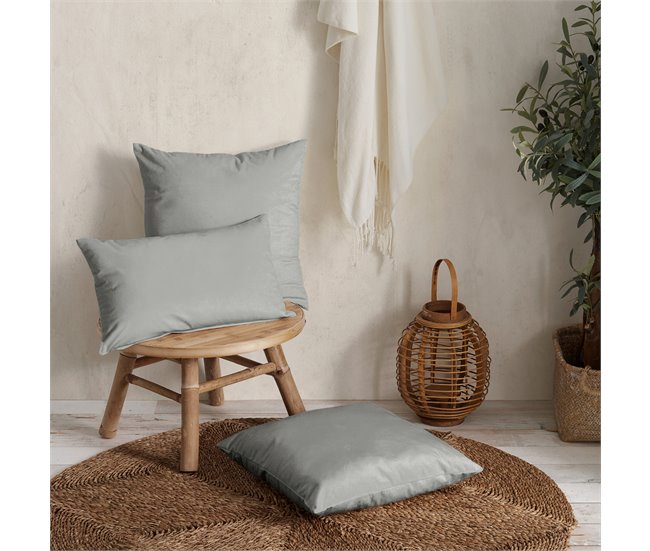 Almofada Nauru veludo Cinza