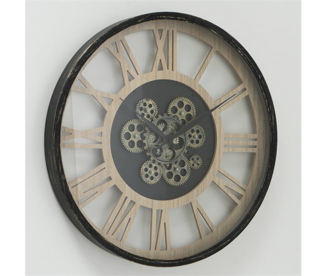 Relógio de parede TAKTO 57cm marca BOLTZE  Preto/ Creme