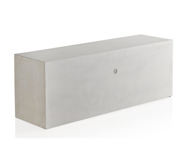 Mesa de televisão Balu de madeira de freixo Branco