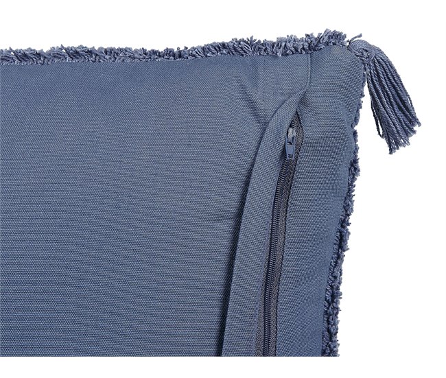 Beliani Almofada decorativa AVIUM 45x45 Azul