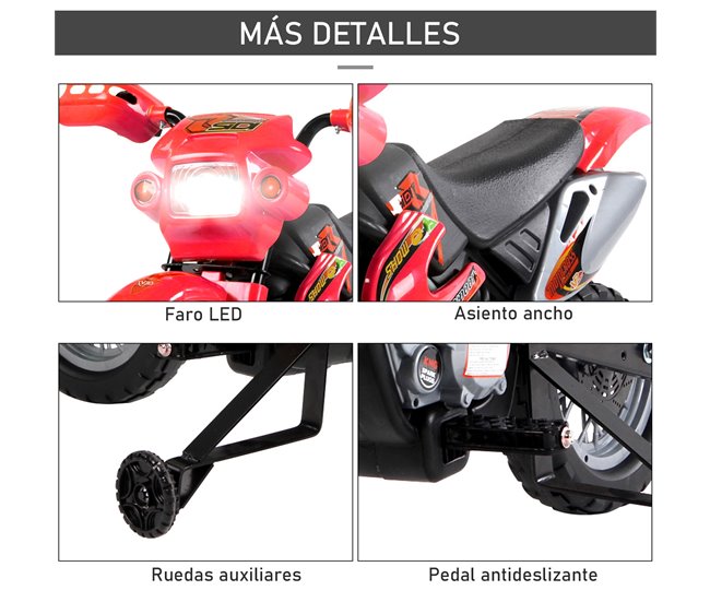 Mota Elétrica Infantil PP HOMCOM Vermelho