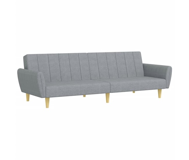 Sofá-cama, Sofá conversível de 2 lugares Cinza Claro