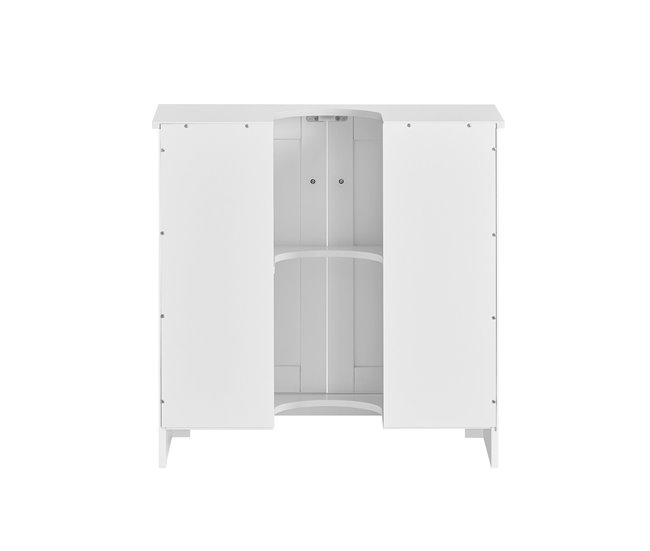 Armário de banho com 1 prateleira e 2 portas BZR18-II-W SoBuy 60 Branco