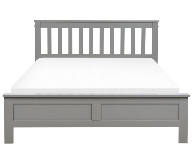 Beliani Cama com estrado Pinho MAYENNE 149x208 Castanho
