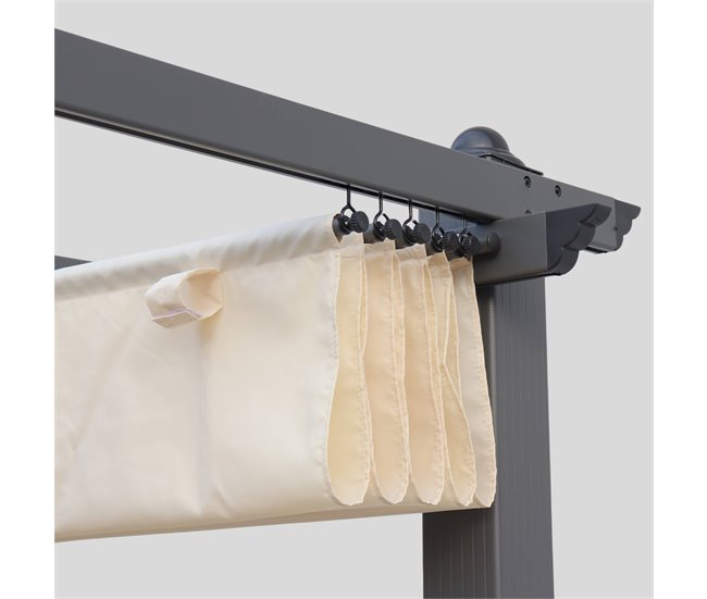 Cobertura de telhado para pérgola Condate 3x3m - cobertura de 277x250 Bege