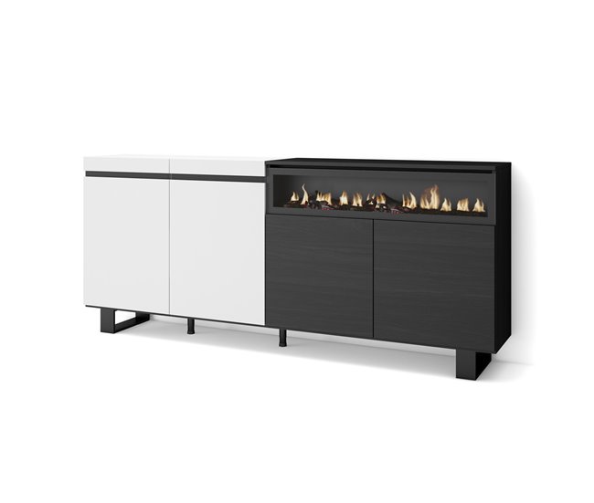 Aparadores para sala 200 Branco/ Preto