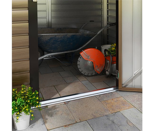 Abrigo de Ferramentas Aço galvanizado Outsunny Castanho