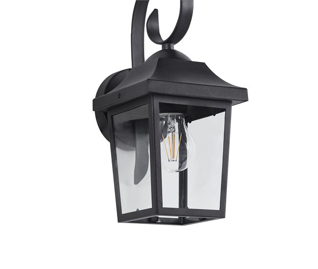 Beliani Iluminação de parede para exterior TANGON Preto