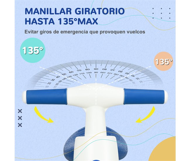 Bicicleta sem Pedais PP, TPR e Metal AIYAPLAY Azul