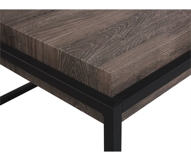Beliani Mesa de centro ALTOS 64x115 Cinza Escuro