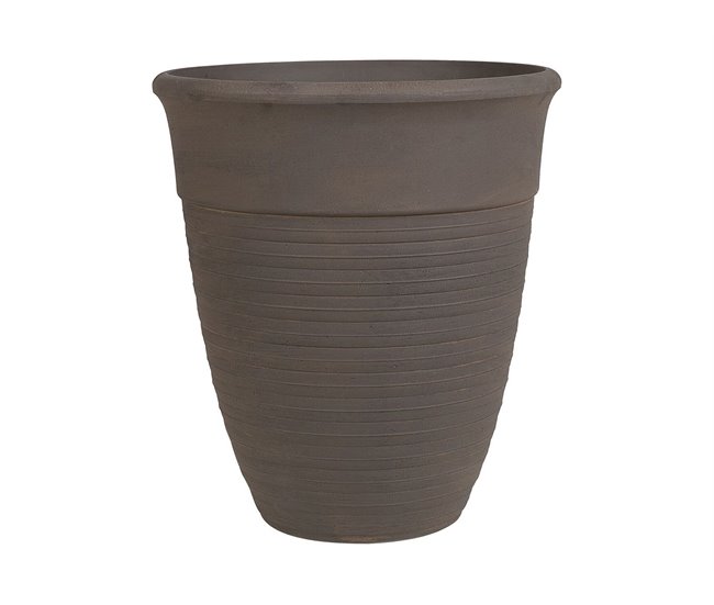 Beliani Conjunto de 2 vasos para plantas KATALIMA Castanho