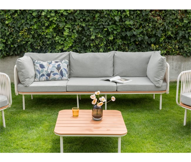 Beliani Conjunto lounge SENISE Cinza
