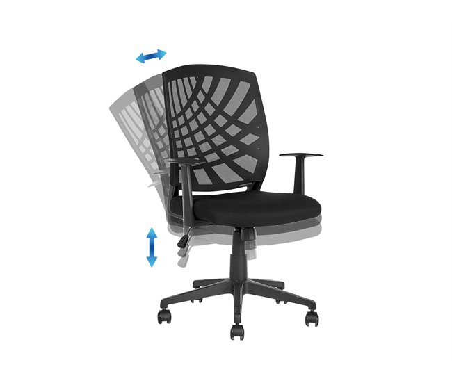 Beliani Silla de oficina BONNY Preto